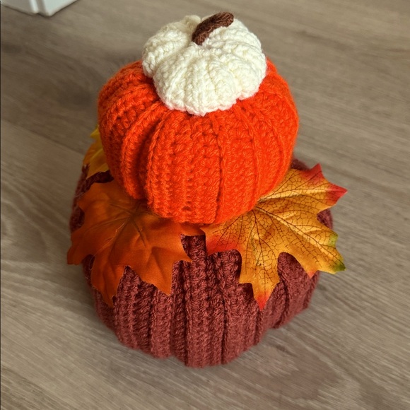 Other - Handmade Crochet Pumpkin Stack Fall Accent Decor